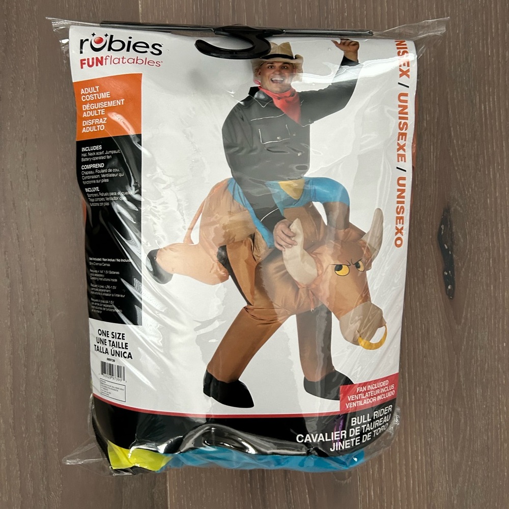 Rubies inflatable bull rider Adult costume. NWT one size - Picture 1 of 2